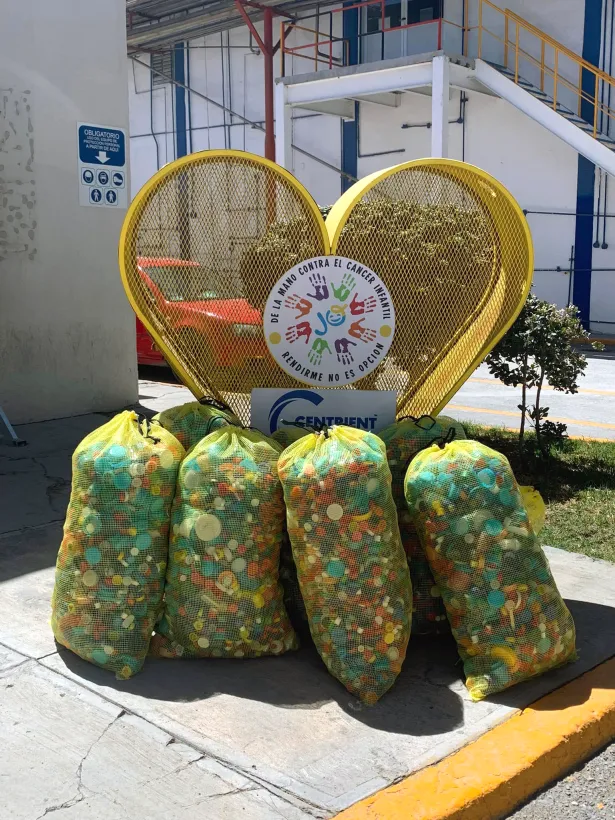 Plastic bottle shop caps for cancer